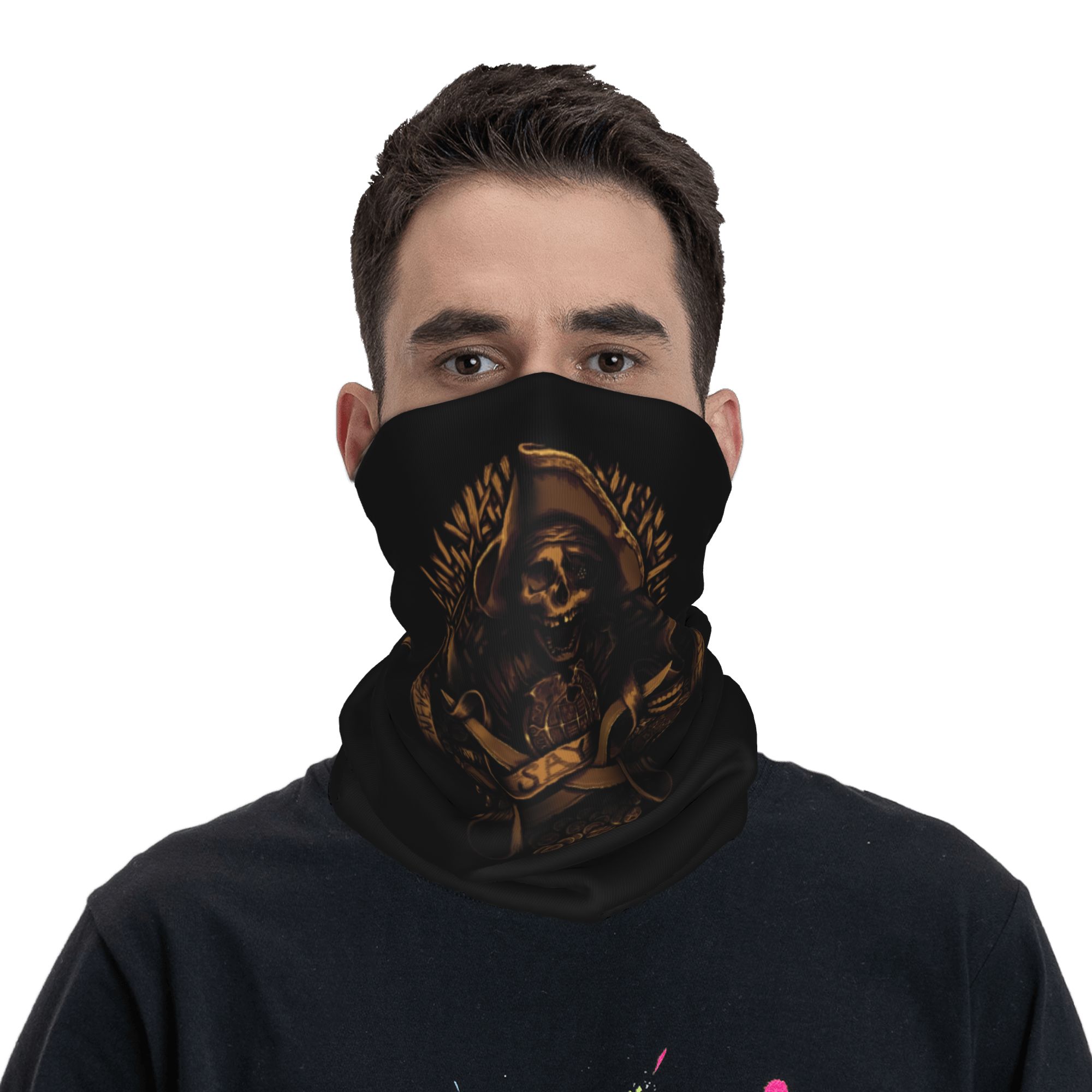 وشاح رقبة مخصص بتصميم جمجمة ال - مراجعة Neck Gaiter Face Cover وسعره